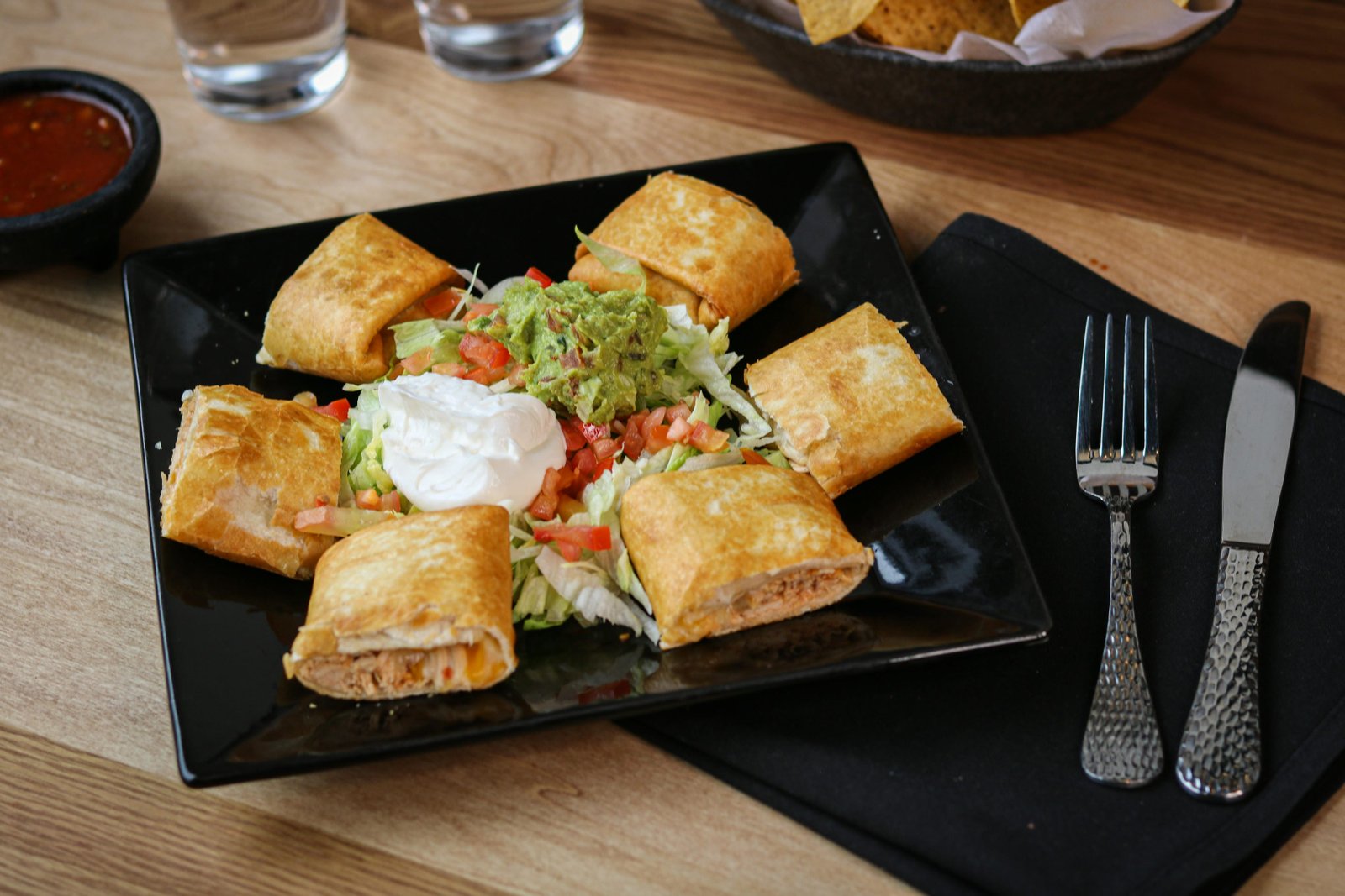 Chicken taquitos at Tequila Fuego Longview